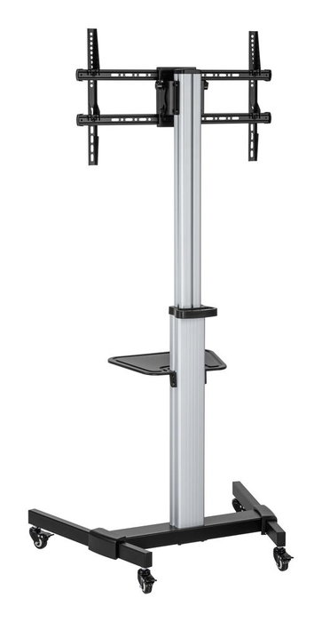 Ewent Soporte Sol Pour TV Mobile Avec Ruedes VESA 600x400, EW1583, Aluminium, Jusqu'à 86 Pouces