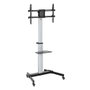 Ewent Soporte Sol Pour TV Mobile Avec Ruedes VESA 600x400, EW1583, Aluminium, Jusqu'à 86 Pouces