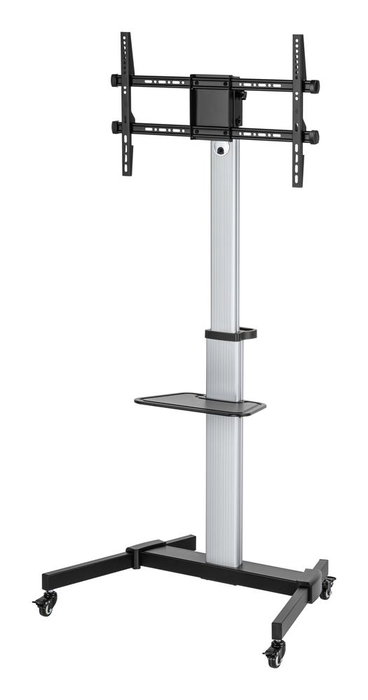 Ewent Soporte Sol Pour TV Mobile Avec Ruedes VESA 600x400, EW1583, Aluminium, Jusqu'à 86 Pouces
