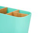 Berilo Organiseur 5 compartiments Bambou Plastique vert Menta 21x10x9 cm (Set de 6)