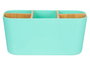 Berilo Organiseur 5 compartiments Bambou Plastique vert Menta 21x10x9 cm (Set de 6)