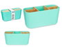 Berilo Organiseur 5 compartiments Bambou Plastique vert Menta 21x10x9 cm (Set de 6)