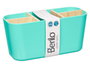 Berilo Organiseur 5 compartiments Bambou Plastique vert Menta 21x10x9 cm (Set de 6)