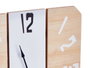 Giftdecor Horloge de Bureau Carrée Blanche et Bois 22x28x7 cm (Set de 6)