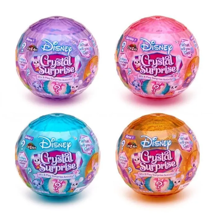 Crazart - Boule Surprise Crystal Disney Série 2.5 - Lexibook - Figurine en cristal avec slime ou CraZSand et accessoires - Collection de personnages Disney Crazart - Boule Surprise Crystal Disney Série 2.5 - Lexibook - Figurine en cristal avec slime ou CraZSand et accessoires - Collection de personnages Disney