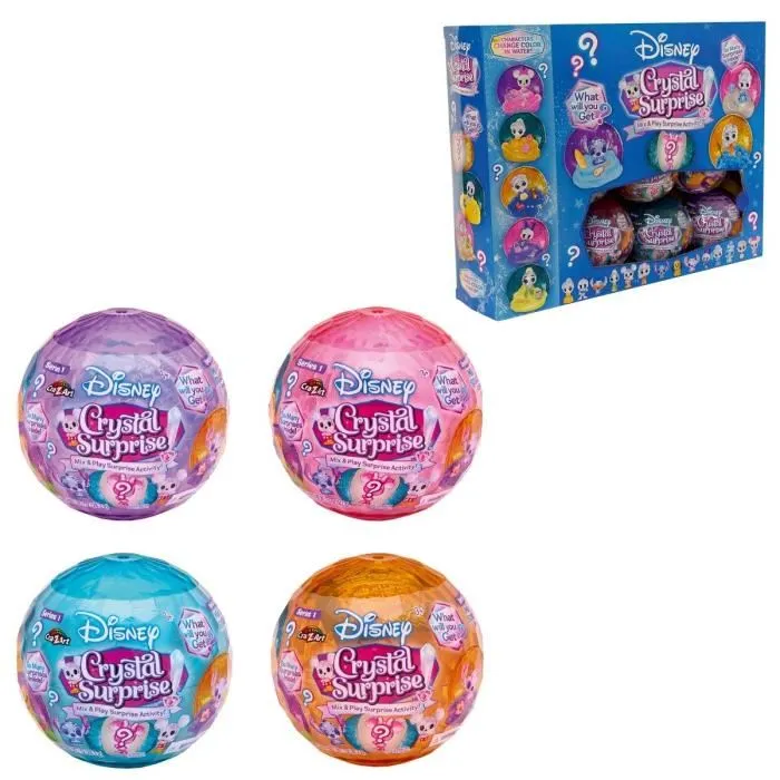 Crazart - Boule Surprise Crystal Disney Série 2.5 - Lexibook - Figurine en cristal avec slime ou CraZSand et accessoires - Collection de personnages Disney Crazart - Boule Surprise Crystal Disney Série 2.5 - Lexibook - Figurine en cristal avec slime ou CraZSand et accessoires - Collection de personnages Disney
