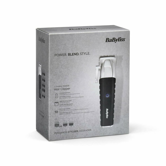 Babyliss Tondeuse E812E Lithium Power Noir et Gris Babyliss Tondeuse E812E Lithium Power Noir et Gris
