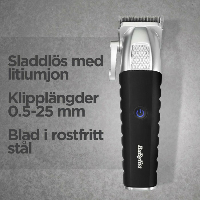 Babyliss Tondeuse E812E Lithium Power Noir et Gris Babyliss Tondeuse E812E Lithium Power Noir et Gris