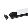 Greenice Profil Aluminium Noir pour Bande LED, Diffuseur Opal