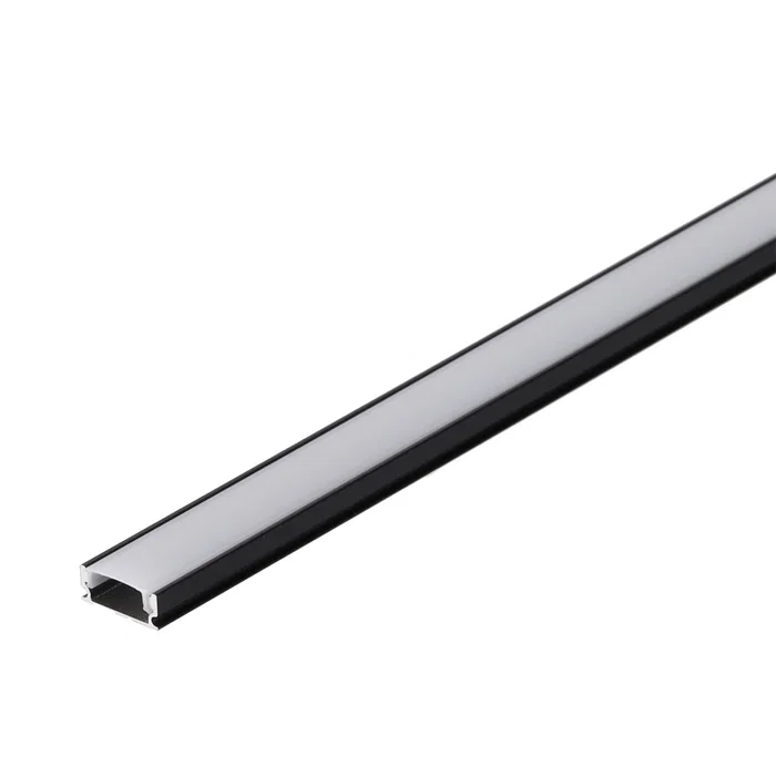 Greenice Profilé Aluminium Noir pour Bande LED avec Diffuseur Opal Greenice Profilé Aluminium Noir pour Bande LED avec Diffuseur Opal
