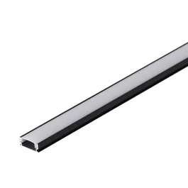 Greenice Profil Aluminium Noir pour Bande LED, Diffuseur Opal