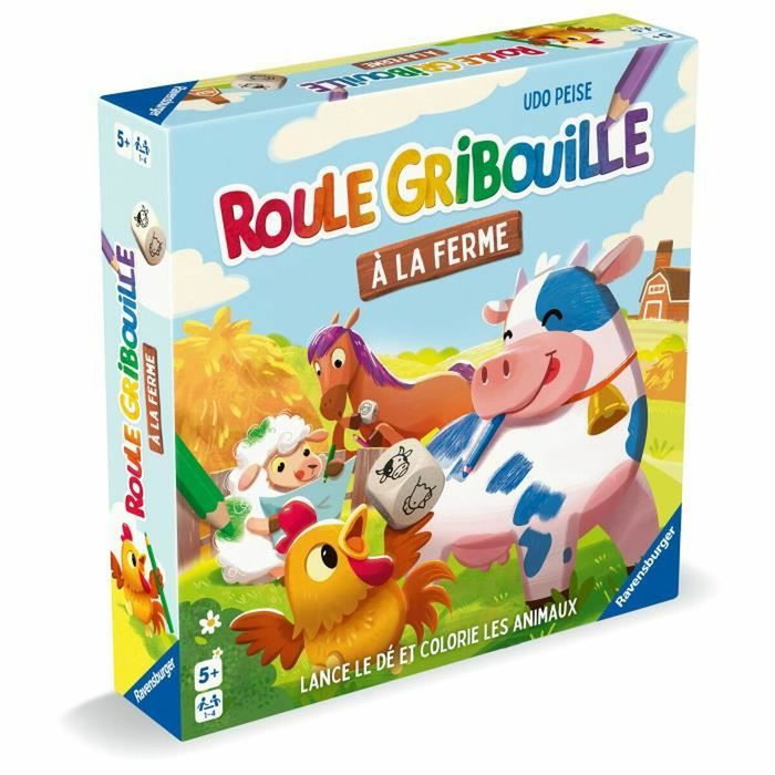 Ravensburger Roule Gribouille à la Ferme - Jeu de société de coloriage