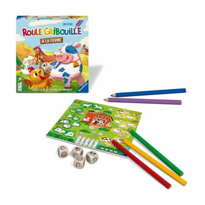 Ravensburger Roule Gribouille à la Ferme - Jeu de société de coloriage