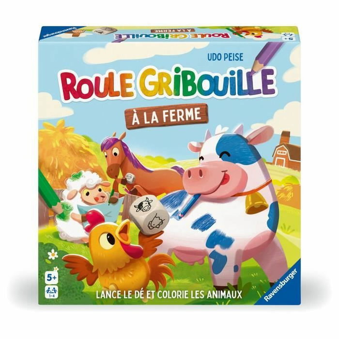 Ravensburger Roule Gribouille à la Ferme - Jeu de société de coloriage