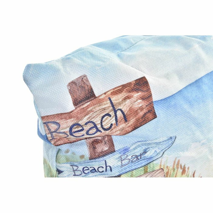 Coussin DKD Home Decor Plage Polyester Aluminium Multicouleur méditerranéen (45 x 10 x 45 cm) (2 Unités)