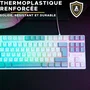 The G-Lab KEYZ CAESIUM - Clavier gamer mécanique TKL rétroéclairage RGB, filaire USB, blanc et gris, pour Windows
