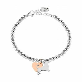 La Petite Story Pulsera Dog & Kitty Basset Hound SS en Acier Inoxydable Gris