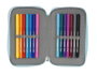 Safta Plumier double compartiment 28 pièces motif jardin 12.5x19.5x4cm, bleu turquoise, pour 3 ans