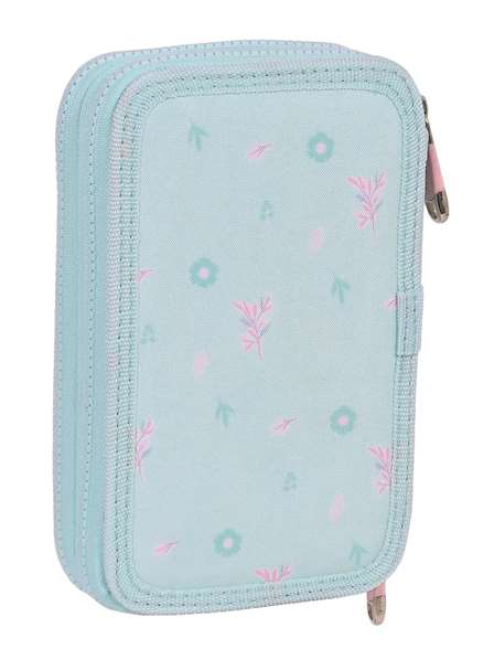Safta Plumier double compartiment 28 pièces motif jardin 12.5x19.5x4cm, bleu turquoise, pour 3 ans Safta Plumier double compartiment 28 pièces motif jardin 12.5x19.5x4cm, bleu turquoise, pour 3 ans