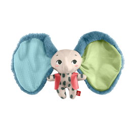 Fisher-Price Planet Friends All Ears Lovey Éléphant Oreilles Géantes - Jouet Sensoriel en Peluche Fabriqué avec 90 % de Plastiques Recyclés - 3 Mois et Plus