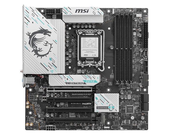 MSI B860M GAMING PLUS Carte mère mATX Socket LGA 1851 DDR5 PCIe 5.0 Wi-Fi 7 Intel Killer E5000