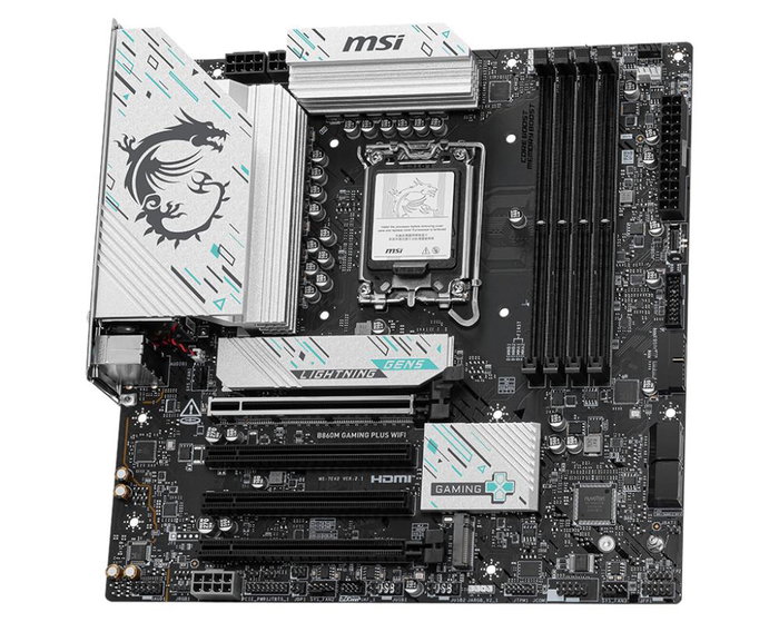 MSI B860M GAMING PLUS Carte mère mATX Socket LGA 1851 DDR5 PCIe 5.0 Wi-Fi 7 Intel Killer E5000