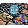 Educa Puzzle Battle Travel - Ensemble de 12 puzzles de 42 pièces - Thème voyage et cartes - À partir de 7 ans