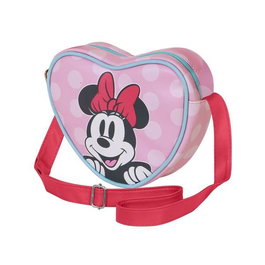 Minnie B. Corazon Casual Ribbon - Sac à main urbain en forme de cœur avec ruban - Polyester - 15.5 x 21 x 6.5 cm