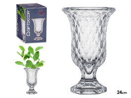 GIFTDECOR Lot de 6 coupes en verre motif diamants, 23,5 cm