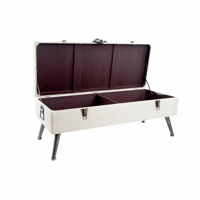 Banquette DKD Home Decor Beige Métal Bois MDF 30 x 40 cm 101 x 42 x 43 cm Banquette DKD Home Decor Beige Métal Bois MDF 30 x 40 cm 101 x 42 x 43 cm