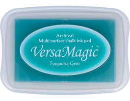 Tsukineko Versamagic Tampon d'encre Gema turquesa effet craie 95x65mm