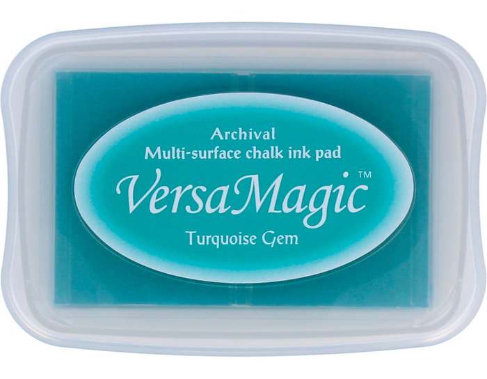 Tsukineko Versamagic Tampon d'encre Gema turquesa effet craie 95x65mm Tsukineko Versamagic Tampon d'encre Gema turquesa effet craie 95x65mm