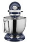 Kitchenaid KSM175PS Robot de cuisine Artisan 4,8 L bleu avec bol inox, batisseur plat, batisseur à œufs et crochet pétrisseur