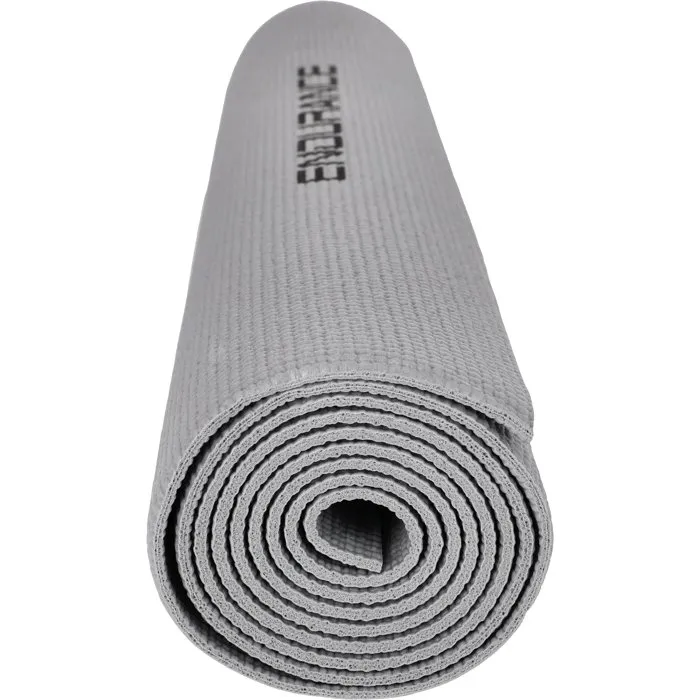 Endurance - Tapis de yoga et de gymnastique antidérapant - 6 mm d'épaisseur - Gris - Dimensions 173 x 61 cm