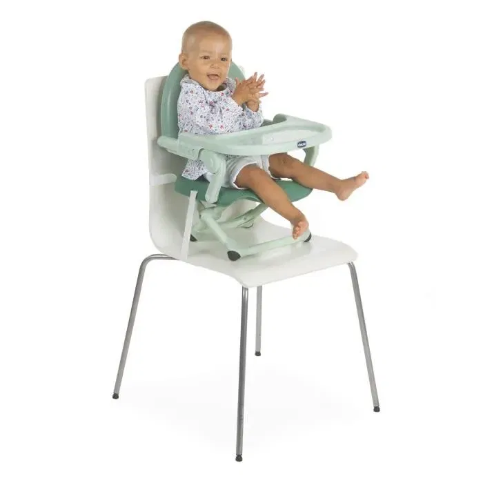Chicco Pocket Snack Sage - Rehausseur de table pour bébé 6-36 mois, ultra-compact, léger avec poignée intégrée et plateau réglable amovible Chicco Pocket Snack Sage - Rehausseur de table pour bébé 6-36 mois, ultra-compact, léger avec poignée intégrée et plateau réglable amovible
