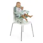 Chicco Pocket Snack Sage - Rehausseur de table pour bébé 6-36 mois, ultra-compact, léger avec poignée intégrée et plateau réglable amovible