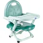 Chicco Pocket Snack Sage - Rehausseur de table pour bébé 6-36 mois, ultra-compact, léger avec poignée intégrée et plateau réglable amovible