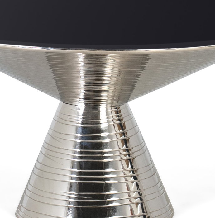 GINER Y COLOMER - Mesa de Centro - Table basse ronde en verre trempé avec base en métal noir et doré - Diamètre 76 cm, Hauteur 40 cm GINER Y COLOMER - Mesa de Centro - Table basse ronde en verre trempé avec base en métal noir et doré - Diamètre 76 cm, Hauteur 40 cm