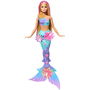 Mattel Barbie Sirene Fleur Magique - Poupée Jouable dans l'Eau avec Fleurs qui Éclorent, Nageoires Multicolores, Jouet pour Enfants 3 à 10 ans