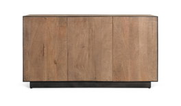 GINER Y COLOMER Buffet à 3 portes en bois de manguier, 150 cm
