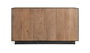 Giner y Colomer Buffet 3 Portes en Bois de Mango Naturel 150 cm - Structure Métal Noir, Système d'Ouverture Push, Minmaliste