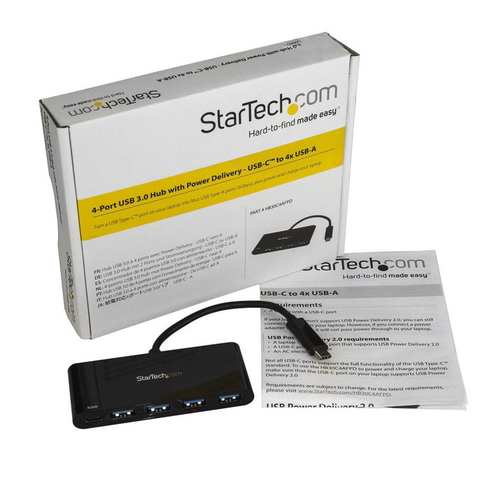 Startechcom Hub USB-C vers 4 ports USB-A 3.0 SuperSpeed Startechcom Hub USB-C vers 4 ports USB-A 3.0 SuperSpeed