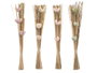 Giftdecor Ramillete 3 Fleurs Assorties Couleurs 16x60x5 cm Matière Végétale Sèche Lavande Naturel Rose Vert (Set de 16)
