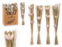 Giftdecor Ramillete 3 Fleurs Assorties Couleurs 16x60x5 cm Matière Végétale Sèche Lavande Naturel Rose Vert (Set de 16)