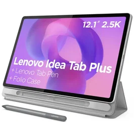 Lenovo IdeaTab Plus 12,1" - Tablette tactile 2,5K IPS, 8 Go RAM, 256 Go, Gris, avec stylet et folio de protection