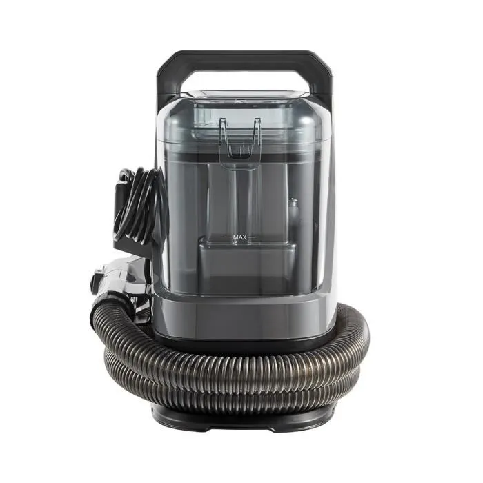 Continental Edison - Nettoyeur Détacheur Aspirateur 600 W - Pour Canapés, Tapis et Tissus d'Ameublement - Réservoir 1,3 L, Tuyau 1,6 m - Gris et Noir