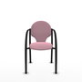 Piqueras Y Crespo Chaise Hellín Rose avec Bras Fixes