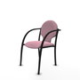 Piqueras Y Crespo Chaise Hellín Rose avec Bras Fixes