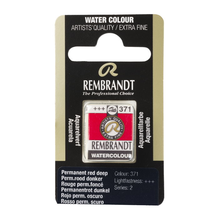 Rembrandt Acuarela Pastilla Rojo Permanente Oscuro 371 Rembrandt Acuarela Pastilla Rojo Permanente Oscuro 371