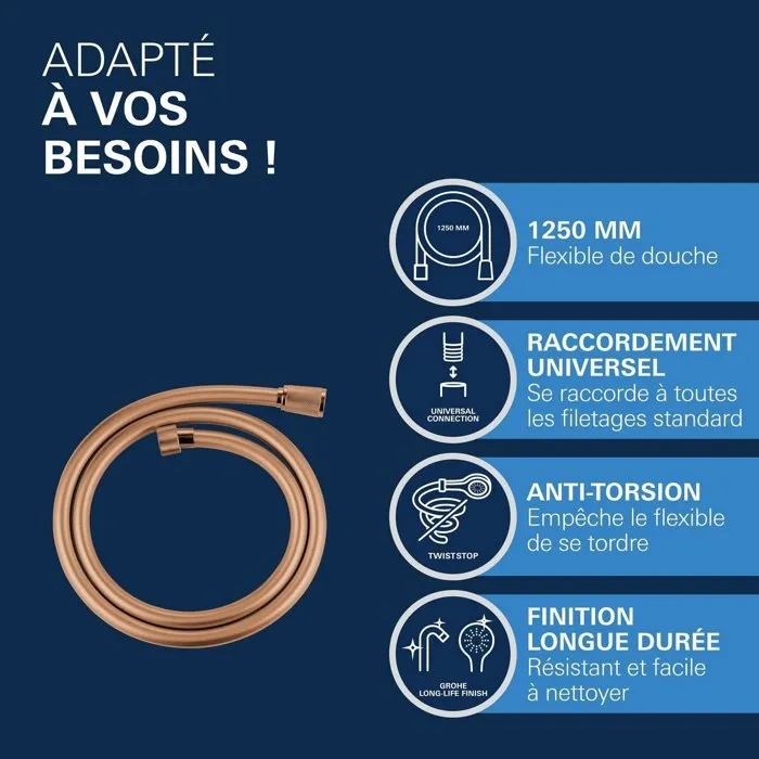 GROHE Silverflex TwistStop - Flexible de douche